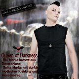 (クイーンオブダークネス) QUEEN OF DARKNESS チェーン付 ドクロ チャーム & ピン ユニオンジャック タンクトップ メンズ ゴシック 黒 rfa032