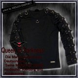 (クイーンオブダークネス) QUEEN OF DARKNESS 拘束具風 Dカン ボンテージ 長袖 Tシャツ カットソー メンズ ゴシック 黒 rfa043