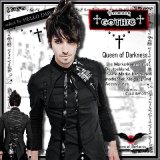 (クイーンオブダークネス) EXTREME by QUEEN OF DARKNESS 絞りロープ クロスとバット柄 ツバメ襟 ドレスシャツ メンズ 黒 rfa166