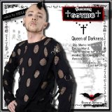 (クイーンオブダークネス) QUEEN OF DARKNESS 超斬新な 穴開きデザイン リングボンテージ付 ロンＴ メンズ ゴシック rfa168