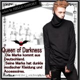 (クイーンオブダークネス) QUEEN OF DARKNESS ゴシック ファッション メンズ カットソー 長袖 無地 マスク襟 服 黒 /rfa202
