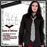 (クイーンオブダークネス) QUEEN OF DARKNESS 縦と横ライン ドレスシャツ メンズ 海賊マーク ボタン 黒 白 rfa220