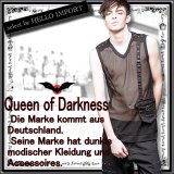 (クイーンオブダークネス) QUEEN OF DARKNESS ゴシック ファッション タンクトップ メンズ ポケット付き アミアミ 無地 黒 rfa248