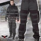 (クイーンオブダークネス) QUEEN OF DARKNESS 後ろポケット 黒い十字架 ブラック パンツ メンズ ゴシック rfb032