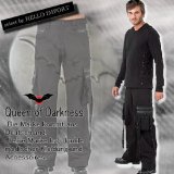(クイーンオブダークネス) QUEEN OF DARKNESS 取外し可能な カーゴ ロングパンツ ボトムス メンズ ゴシック rfb036