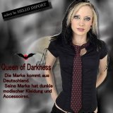 (クイーンオブダークネス) QUEEN OF DARKNESS シャツに映えるブラックレッド パンクタイ 男女兼用 スター柄 黒 赤 rfo048