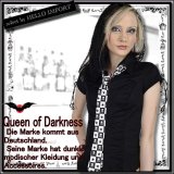 (クイーンオブダークネス) QUEEN OF DARKNESS ドクロ スター柄 タイ 男女兼用 ネクタイ ゴシック 黒 白 rfo183