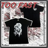 (トゥーファスト) TOO FAST パンク ロック ホラー ジプシースカル柄 半袖 Tシャツ 黒 rfa057