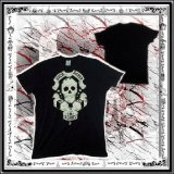 (トゥーファスト) TOO FAST パンク ロック ホラー ウィスキー　スカル柄 半袖 Tシャツ 黒 rfa059