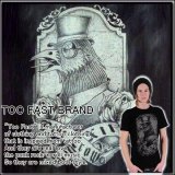 (トゥーファスト) TOO FAST パンク 半袖 Tシャツ メンズ 額からはみ出る鳥公爵柄 大きいサイズ 黒 XL rfa192