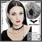 (クイーンオブダークネス) QUEEN OF DARKNESS チョーカー レディース メンズ チェーン 鋲 蜘蛛 ゴシック アクセサリー 再入荷