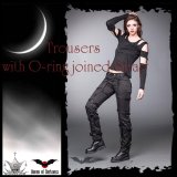 (クイーンオブダークネス) QUEEN OF DARKNESS パンク＆ゴシック レディース 取り外しボンテージ ボトム 黒 woj057