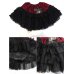 画像3: HP価格 (クイーンオブダークネス) QUEEN OF DARKNESS ゴシック 深紅花柄 黒色 ティーアドの艶美 スカート wosk068 黒x赤 (3)