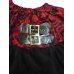 画像4: HP価格 (クイーンオブダークネス) QUEEN OF DARKNESS ゴシック 深紅花柄 黒色 ティーアドの艶美 スカート wosk068 黒x赤 (4)