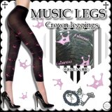 レギンス レディース クラウン柄 王冠 パンク MUSIC LEGS /woj020