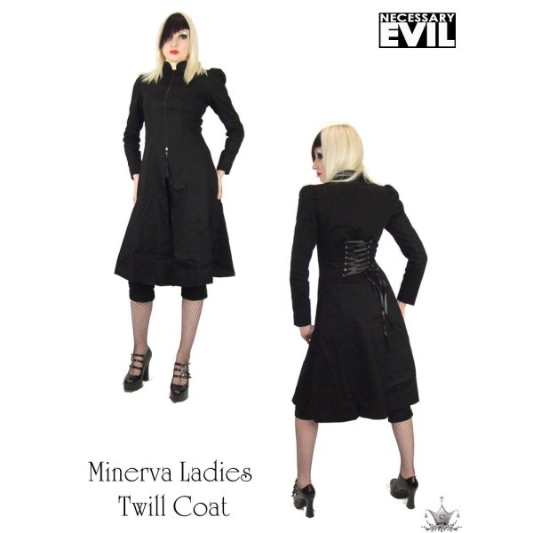 画像2: セール ラスト1枚 NECESSARY EVIL スプリング コート ゴシック ファッション 服 レディース 黒