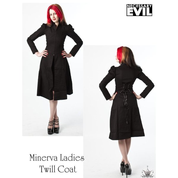 画像3: セール ラスト1枚 NECESSARY EVIL スプリング コート ゴシック ファッション 服 レディース 黒