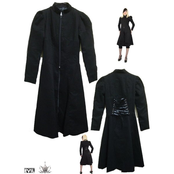画像4: セール ラスト1枚 NECESSARY EVIL スプリング コート ゴシック ファッション 服 レディース 黒