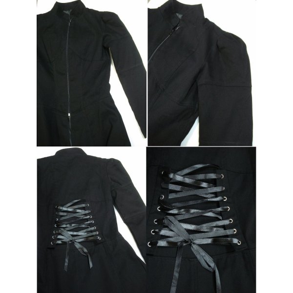 画像5: セール ラスト1枚 NECESSARY EVIL スプリング コート ゴシック ファッション 服 レディース 黒