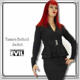(ネセサリーイヴィル) NECESSARY EVIL ゴシック ブラック フォーマル 指引っ掛け ベルト付 長袖 ジャケット 黒 wot125