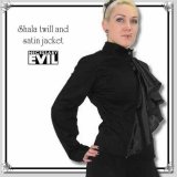 (ネセサリーイヴィル) NECESSARY EVIL モード系 ゴシック ジャボ 立ち襟 長袖 ジャケット 黒 wot130