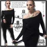 (ネセサリーイヴィル) NECESSARY EVIL ゴシック 超ロング袖 包帯風 肩だし長袖 カットソー 黒 wot136