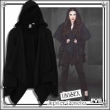HP価格 NECESSARY EVIL 男女兼用 ユニセックス ゴシック＆モード 裏起毛 ドレープ ポンチョ レディース メンズ ポイントUP500