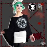 TOO FAST オカルトゴシックパンク 魔女の集まり-キャットグラム ケープ カットソー レディース ファッション /wot233