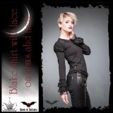 (クイーンオブダークネス) QUEEN OF DARKNESS ゴシック ビジュアル カオス長袖 カットソー レディース トップス ダメージ ゴスロリ/wot241