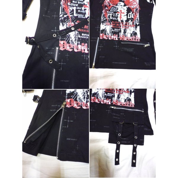 画像4: (クイーンオブダークネス) QUEEN OF DARKNESS アームカバー＆ポケット付きタンクトップ デタッチドスリーブ