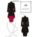 画像5: 赤と黒の麗しいトレーンコート ゴシック ビジュアル系 V系 黒 ブラック 服 ファッション