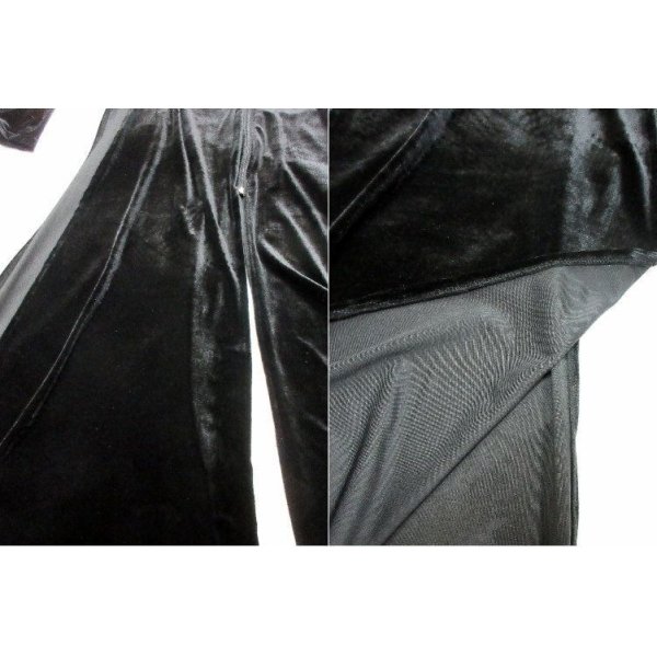 画像5: ゴシック スリット満開 ベロアマキシ丈ローブコート ビジュアル系 V系 黒 ブラック 服 ファッション
