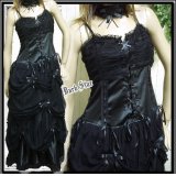(ダークスター) Dark Star ゴシック 服 ワンピース 豪華絢爛パーティー ドレス ロング丈 マキシ丈 黒 wow054