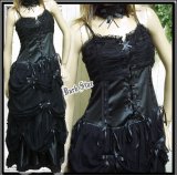 (ダークスター) Dark Star ゴシック 服 ワンピース 豪華絢爛パーティー ドレス ロング丈 マキシ丈 黒 wow054
