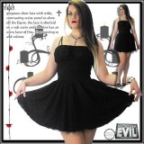 (ネセサリーイヴィル) NECESSARY EVIL ゴシック シフォンとレースのドレッシーワンピース 黒 wow063