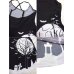 画像3:  TOO FAST ゴシック 墓場柄 ワンピース ジャンパースカート ホラー ファッション 黒 白 wow109 (3)