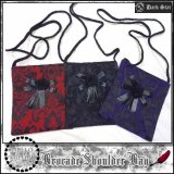 Dark Star ゴシック ゴシック 鞄 レディース 薔薇コサージュ＆蔦柄 ポシェットバッグ