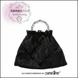 Sinister(シニスター) ゴシック 堕天使舞踏会 レース＆リボンのがま口ハンドバッグ