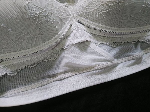 画像15: レディース はけるブラ ブラジャー 肩らくのびのび レース 快適ノンワイヤー 婦人 レディース 下着 グレー ウォーターブルー 灰色 水色 無地　クリックポスト送料無料/mbm50 (15)