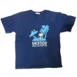 画像2: スヌーピー 3L 4L 大きいサイズ メンズ Tシャツ 半袖 薄手 ひび割れ プリント 南国満喫中 柄 / bia414 (2)