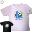 画像1: スヌーピー 3L 4L 大きいサイズ メンズ Tシャツ 半袖 薄手 ひび割れ プリント サーフ 柄 / bia413 (1)
