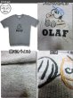 画像5: クリックポスト送料無料/ スヌーピー ミニ裏毛 線画刺繍 半袖 トレナー Tシャツ メンズ 杢 スエット キャラ オラフ 柄 薄手 アメカジ /bia386 (5)