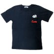 画像2: スヌーピー 半袖 Tシャツ メンズ 天竺 胸ポケット付き 実はベロ出し 柄 サガラ刺繍 チェーン刺繍 キャラ 薄手 アメカジ /bia437 (2)