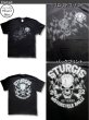 画像3: ホットレザーズ イベントT スタージス メンズ 半袖 Tシャツ スカル フラッグ 柄 服 大きいサイズ 黒 白 クリックポスト送料無料 即納 /rfa126 (3)