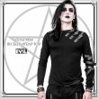 画像1: アウトレット NECESSARY EVIL ゴシック ビジュアル系 バックル付長袖カットソー Tシャツ Tee 黒 メンズ ゴス ファッション (1)