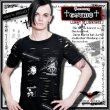 画像3: (クイーンオブダークネス) QUEEN OF DARKNESS カッティング アミアミネット レイヤード 半袖 ダメージ Tシャツ メンズ ゴシック rfa155 (3)