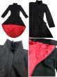 画像6: 赤と黒の麗しいトレーンコート ゴシック ビジュアル系 V系 黒 ブラック 服 ファッション (6)
